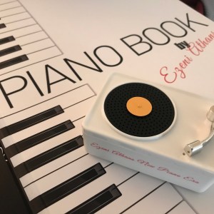 My Piano Book always along with my vintage speaker*